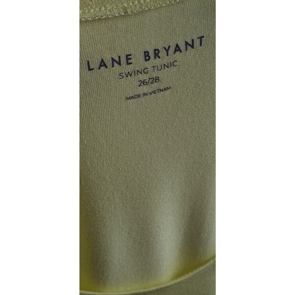Lane Bryant Swing Tunic Short sleeves Back Cutout Yellow Size 26-28 Rayon Spring - Picture 3 of 7